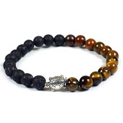 TLB Tiger Eye Lava  Stone Bracelet